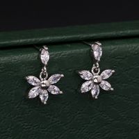 Korean Bow Zircon And Diamonds Earrings Wholesale main image 5