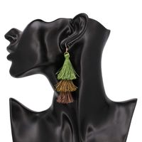 Bohemian Ethnic Style Tassel Three-layer Tassel Earrings Jewelry main image 3
