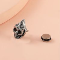 Gothic Personality Retro Skull Earrings European And American Stainless Steel Piercing Jewelry main image 4