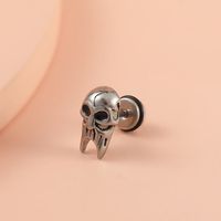 Gothic Personality Retro Skull Earrings European And American Stainless Steel Piercing Jewelry main image 5