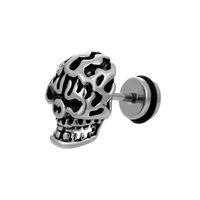 Gothic Personality Retro Skull Earrings European And American Stainless Steel Piercing Jewelry main image 6