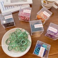 100 Piece Cute Candy Color Tie Head Rubber Band Head Rope main image 1