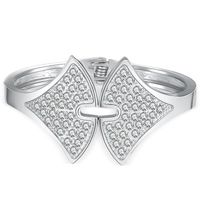 European Leaf Open Diamond Retro Fan-shaped Jewelry Bracelet main image 6