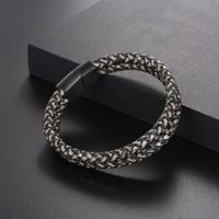 Street Trendy Male Hip-hop  Titanium Steel Magnetic Buckle Bracelet main image 5