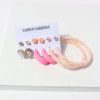 6 Pairs Of Sequin Earrings Set European And American Multi-style Earrings Wholesale main image 4