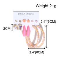 6 Pairs Of Sequin Earrings Set European And American Multi-style Earrings Wholesale main image 6