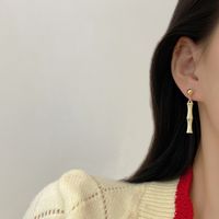 Mode Einfache Lange Ohrringe Weibliche Persönlichkeit Bambusohrringe main image 3