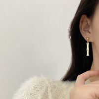 Mode Einfache Lange Ohrringe Weibliche Persönlichkeit Bambusohrringe main image 4