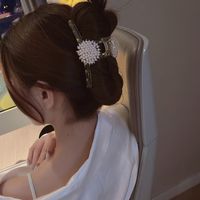Clip De Capture De Perles Français En Épingle À Cheveux Tête Arrière Simple À La Mode main image 1