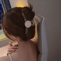 Clip De Capture De Perles Français En Épingle À Cheveux Tête Arrière Simple À La Mode main image 4