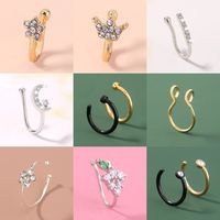 Fashion Non-porous Piercing U-shaped Metal Nose Ring Men And Women Fake Nose Clip Jewelry Wholesale main image 1