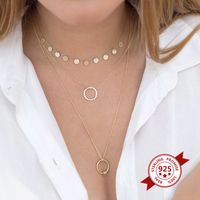 Fashion S925 Silver Sun Copper Pendant Necklace main image 5