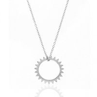 Fashion S925 Silver Sun Copper Pendant Necklace main image 6