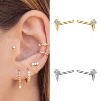 European And American S925 Silver Needle Crystal Earrings Female Fashion Earrings main image 5