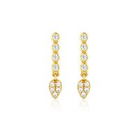 European And American S925 Silver Needle White Zircon Drop-shaped Earrings main image 1