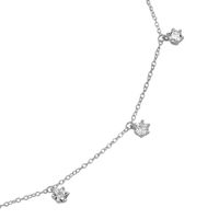 Simple S925 Silver Micro-inlaid Zircon Necklace Wholesale main image 5