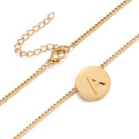 Titanium Steel 18K Gold Plated Fashion Plating Letter Necklace main image 6