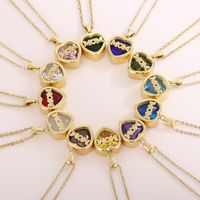 Stainless Steel Titanium Steel 18K Gold Plated Fashion Plating Heart Necklace main image 1