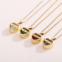 Stainless Steel Titanium Steel 18K Gold Plated Fashion Plating Heart Necklace main image 3