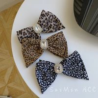 Korean Version Of Simple Leopard Bow Spring Clip Hairpin Hair Accessories main image 1