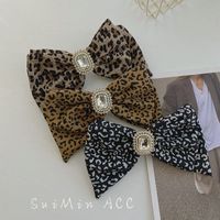 Korean Version Of Simple Leopard Bow Spring Clip Hairpin Hair Accessories main image 4