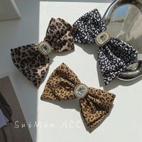 Korean Version Of Simple Leopard Bow Spring Clip Hairpin Hair Accessories main image 5