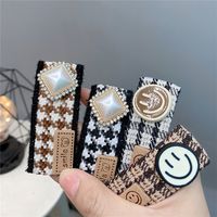 Houndstooth College Style Bb Clip Korean Style Hair Accessories Pearl Hairpin main image 1