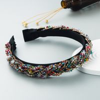 European And American Spring New Rhinestone Crystal Cross Headband Wholesale sku image 4
