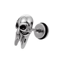 Gothic Personality Retro Skull Earrings European And American Stainless Steel Piercing Jewelry sku image 2