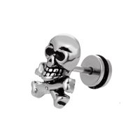 Gothic Personality Retro Skull Earrings European And American Stainless Steel Piercing Jewelry sku image 4