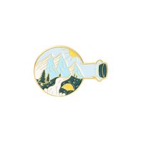 American New Exquisite Starry Night View Coffee Porcelain Bottle Brooch sku image 4