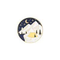 American New Exquisite Starry Night View Coffee Porcelain Bottle Brooch sku image 5
