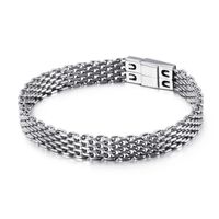 Trendy European Titanium Steel Hollow Mesh Women's Bracelet sku image 1