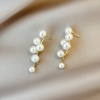 Pearl Tassel Earrings Retro New Fashion Earrings Earrings sku image 1