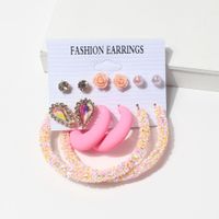 6 Pairs Of Sequin Earrings Set European And American Multi-style Earrings Wholesale sku image 1
