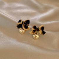 Fashion Leopard Earrings Bow Metal Heart Earrings Autumn And Winter Earrings sku image 1