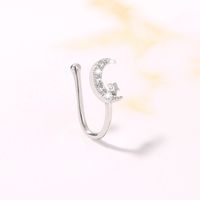 Fashion Non-porous Piercing U-shaped Metal Nose Ring Men And Women Fake Nose Clip Jewelry Wholesale sku image 7