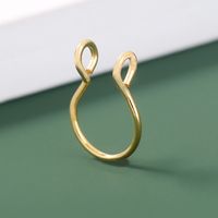Fashion Non-porous Piercing U-shaped Metal Nose Ring Men And Women Fake Nose Clip Jewelry Wholesale sku image 1