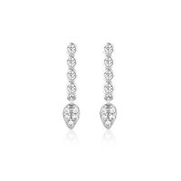 European And American S925 Silver Needle White Zircon Drop-shaped Earrings sku image 2