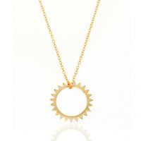Fashion S925 Silver Sun Copper Pendant Necklace sku image 1