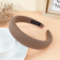 Simple Solid Color Fabric Autumn And Winter Color Sponge Wide-brimmed Headband sku image 4