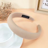 Simple Solid Color Fabric Autumn And Winter Color Sponge Wide-brimmed Headband sku image 5