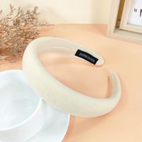 Simple Solid Color Fabric Autumn And Winter Color Sponge Wide-brimmed Headband sku image 6