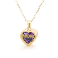 Stainless Steel Titanium Steel 18K Gold Plated Fashion Plating Heart Necklace sku image 25