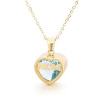Stainless Steel Titanium Steel 18K Gold Plated Fashion Plating Heart Necklace sku image 26