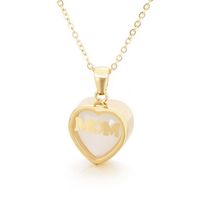 Stainless Steel Titanium Steel 18K Gold Plated Fashion Plating Heart Necklace sku image 29