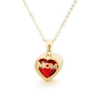 Stainless Steel Titanium Steel 18K Gold Plated Fashion Plating Heart Necklace sku image 29