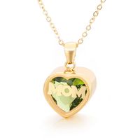 Stainless Steel Titanium Steel 18K Gold Plated Fashion Plating Heart Necklace sku image 30