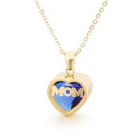 Stainless Steel Titanium Steel 18K Gold Plated Fashion Plating Heart Necklace sku image 32