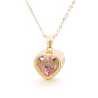 Stainless Steel Titanium Steel 18K Gold Plated Fashion Plating Heart Necklace sku image 33